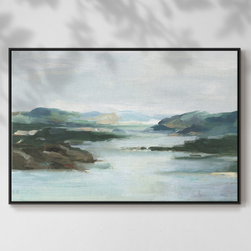 " Misty Cove I ", 27" H x 41" W x 2" D, Black