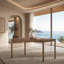 Solid Wood Base Dining Table-855289090