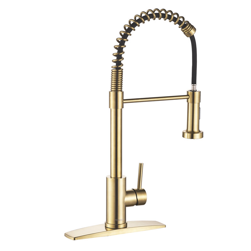 Blue Elephant Pull Down Kitchen Faucet, Gold
