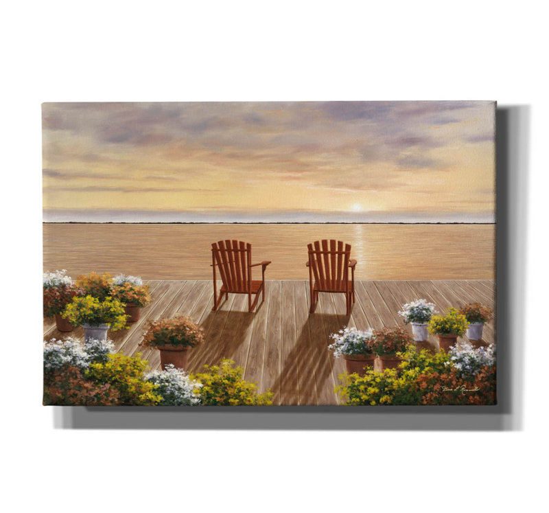 «Evening Deck View» par Diane Romanello, H 12 po x l 18 po x P 0,75 po