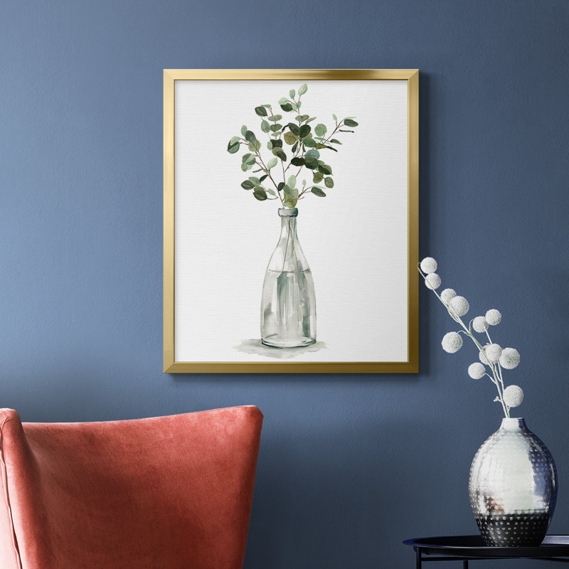 Botanical Arrangement I, toile encadrée de qualité supérieure - prête à être accrochée, Or, H 20 po x l 16 po