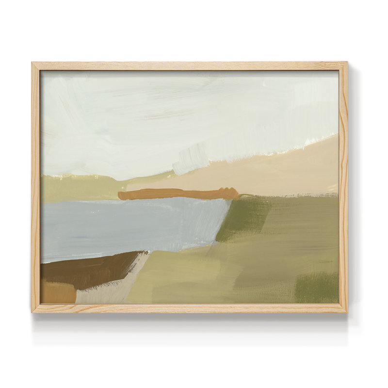 Stacked Landscape I - Reproduction encadrée - Restickable, H 11 po x l 14 po, Naturel