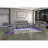 Blanche Grey Reclining Sofa With LED Lights-961989931