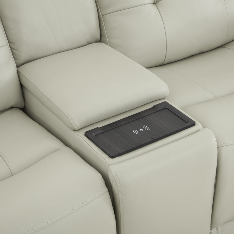 Causeuse électrique Iavor Zero Gravity avec console et ports de chargement USB, Beige
