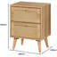 Anisjon & Rattan 2 Drawer Bedside Table-1317511179