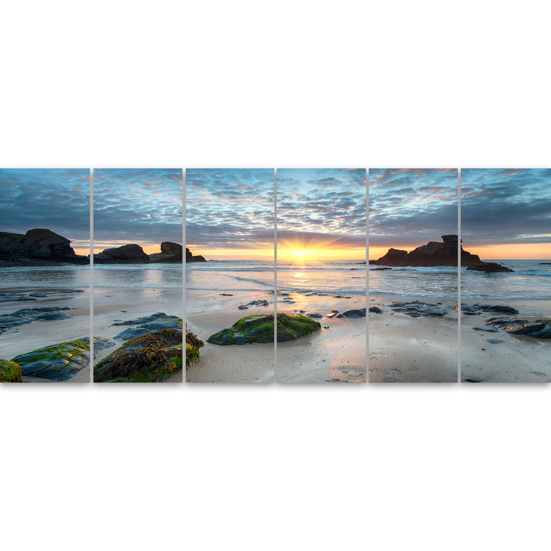 « belle porthcothan bay », ensemble de 6 reproductions de photos sur toiles tendues