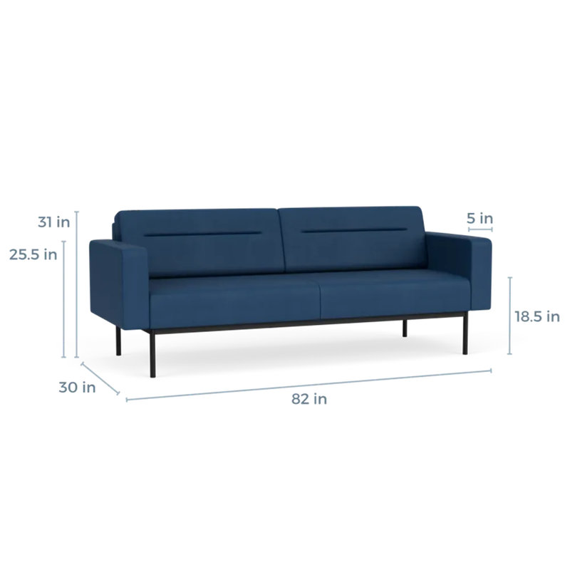 Canapé de réception Darsey, Sans alimentation, Noir, Patriot Plus Blue Ridge