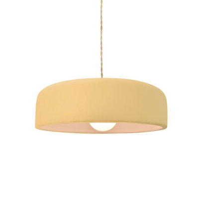 Radiance - Spire 1-Light Pendant - Carbon - Brushed Brass - 16"W x 4.5"H - Dedicated LED - Beige Twist Cord