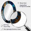 Abstract Geode Marble Blue III - Blue Modern Oval Wall Mirror-69766188