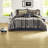 Navy Plaid Bedding Set, Hypoallergenic Polyester, Modern Style For Home