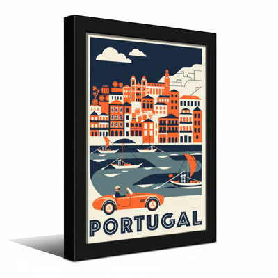 Paysages urbains et urbains avec bateau et voiture