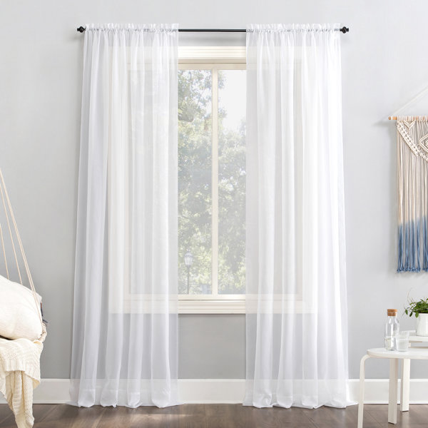 Sauers Thermal Insulated Room Darkening Grommet Curtain Panel Ebern Designs Curtain Color: Warm White, Size per Panel: 40 W x 63 L