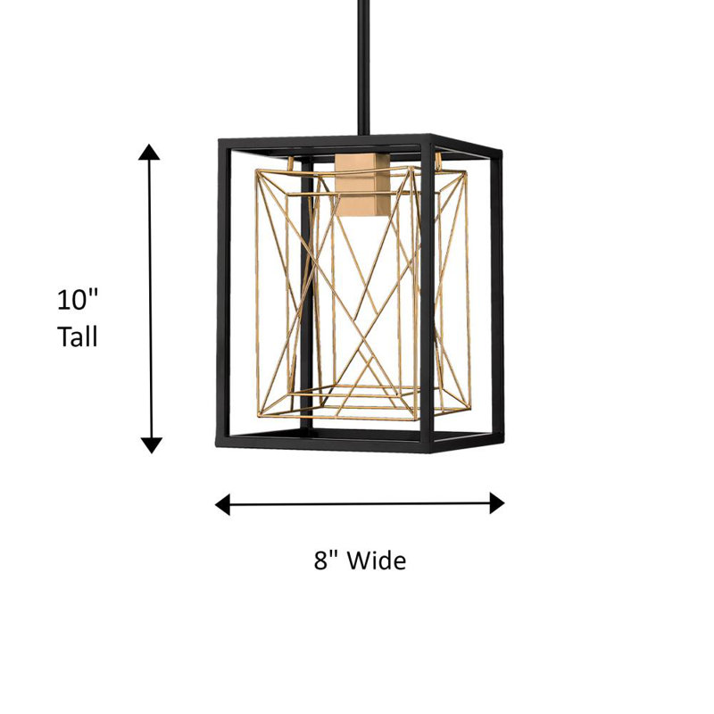 Meltham 1 - Light Single Pendant, Black/Natural Gold