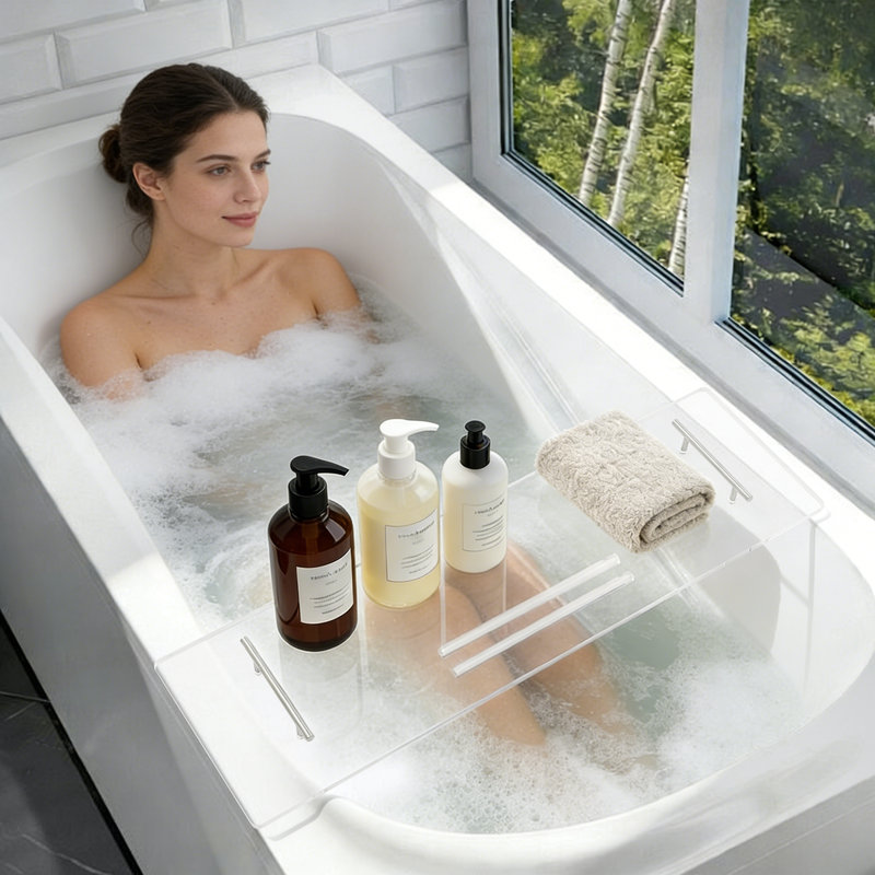 Plateau en acrylique pour baignoire et spa