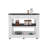 Kitchen island  with Open Storage and 3 Shelves, White