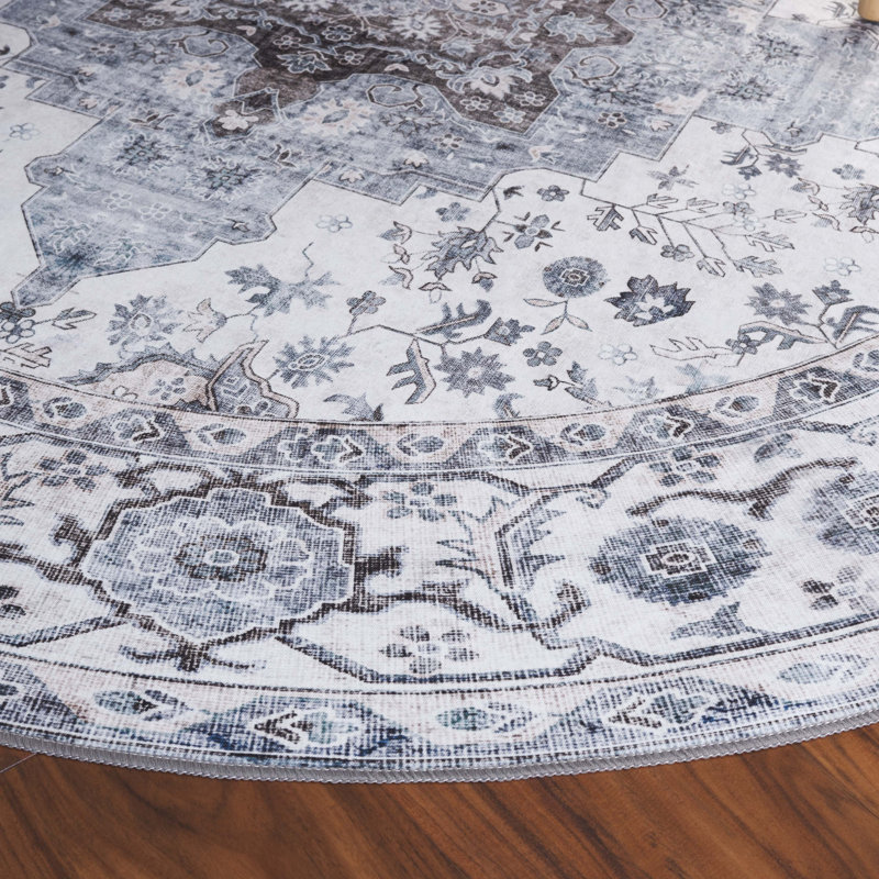 Mikali Machine Washable Non-Slip, Round 244cm