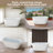 55" Acrylic Freestanding Bathtub, Stand Alone Soaking Tub, Glossy White Acrylic, Toe-tap Chrome Drain