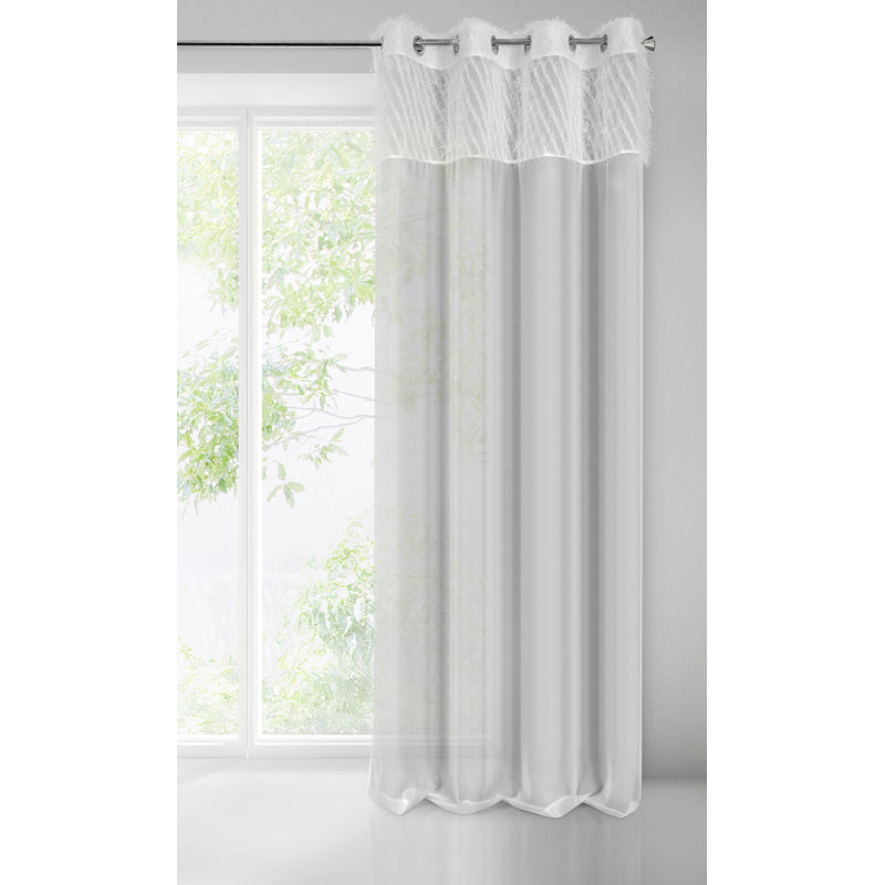 Carwell Semi Sheer Curtains Single Panel