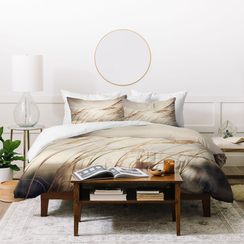 Ensemble de housse de couette 100% coton , Housse de couette double + 2 taies décoratives st