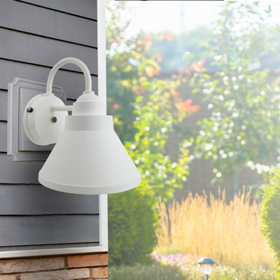 Solus Goose Outdoor Security Wall Mount Fixture with Dusk-to-Dawn and Motion Sensor