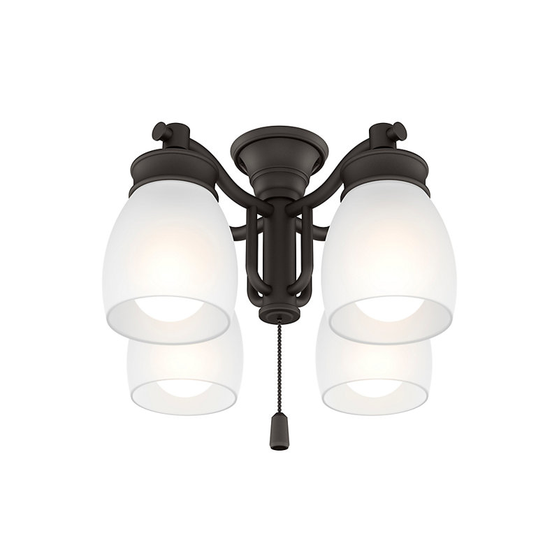 Outdoor 4-Light Branched Ceiling Fan Light Kit