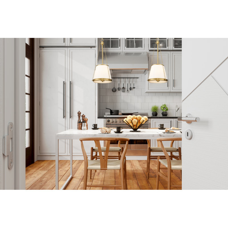 Luminaire suspendu 4 lumières Guilherme, Doré
