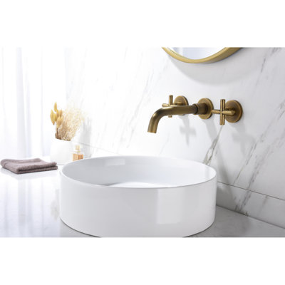 Robinet de salle de bain mural bronze au choix