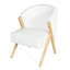Chaise d'appoint moderne avec revêtement blanc
