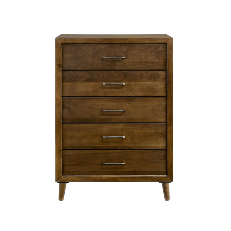 George Oliver Lewellyn 5-Drawer Chest in Walnut