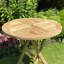 Bannan Round Teak Folding Outdoor Dining Table , 80cm cm W 80cm cm D
