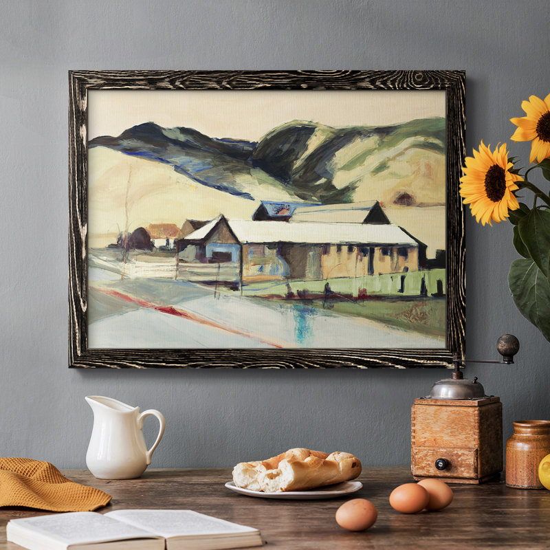 Méandre encadré sur toile, Noir, H 28 po x l 42 po x P 1,5 po