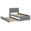 Lit plateforme tapissier avec lit gigogne-1174277246