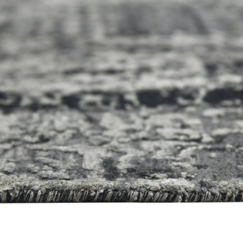 Zenith Abstract Area Rug in Gray, Rectangle 9' x 12'