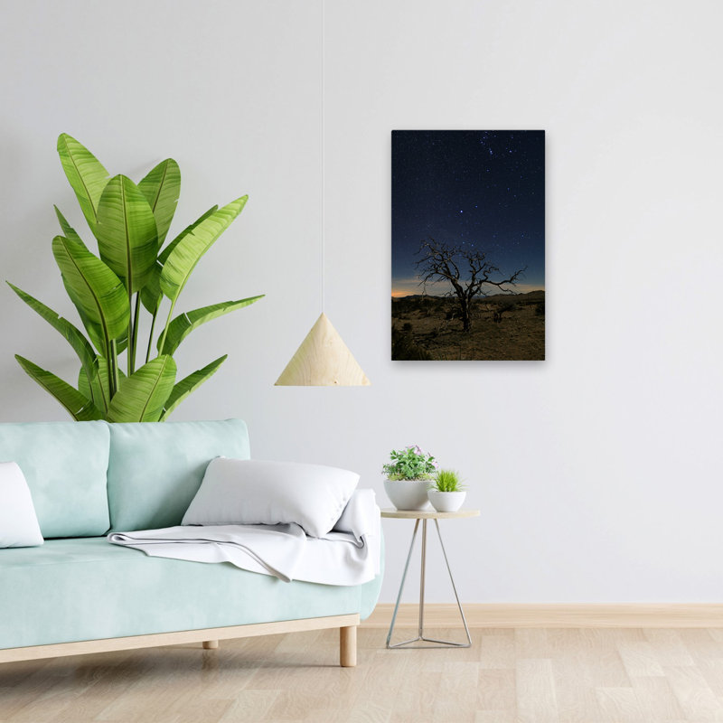 Mohave la nuit n ° 1 - Paysages, art du désert céleste, H 24 po x l 16 po