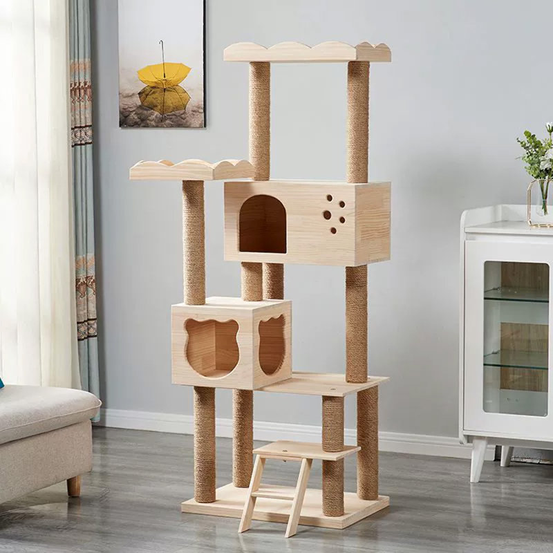 6 Tiers Cat Tree with Condons,Perch,Scratching Posts