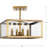 Galil Glass Semi Flush Mount-615633750