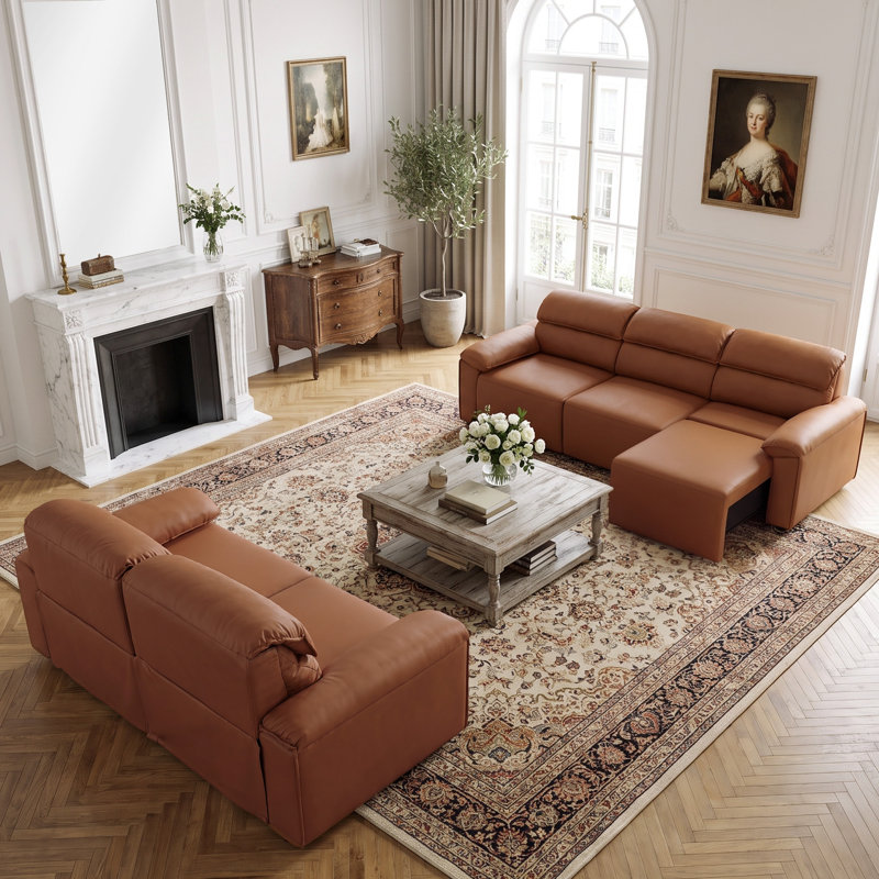 Fauteuil inclinable électrique, canapé inclinable une place en velours doux pour la chambre à coucher, Brown Faux Leather