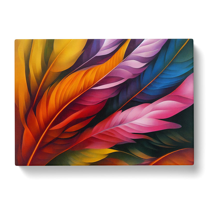 Blessed Bird Feathers - Wrapped Canvas, 50cm H x 76cm W x 3cm D