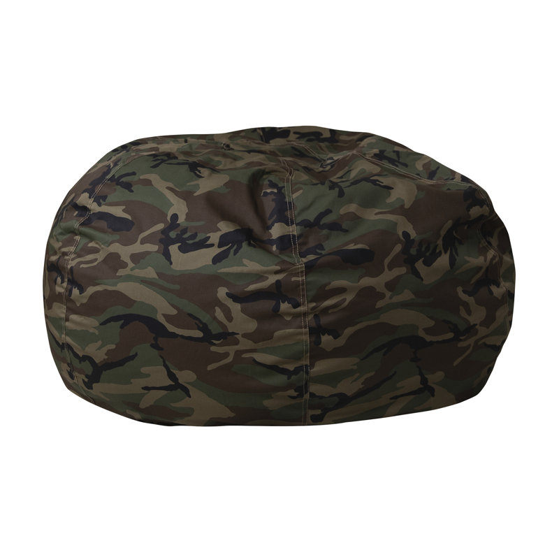 Fauteuil à billes en coton Classic, Grand, Sergé de coton camouflage