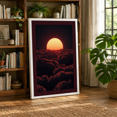 Golden Sun Over Chaos Modern - Wrapped Canvas