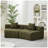 Chenille Curved Sectional Sofa - Modular Semi-Circular Couch with Piano Key Design-1021763546