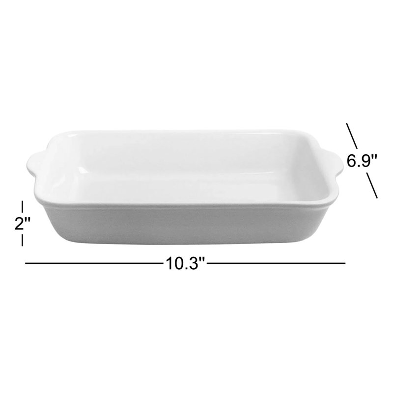 Carthage.Co Rectangle Stoneware Baker Bakeware, Lilac
