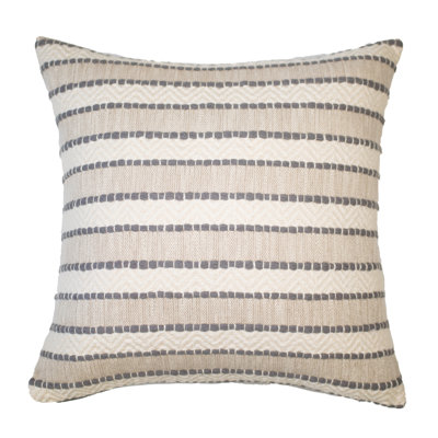Striped Feather Reversible Throw Pillow