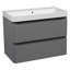 Hachaliah 29.5'' Wall Mounted Single Bathroom Vanity with Acrylic Top with Mirror