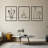 Minimalist 14''x11'' Metal Line Kitchen Wall Decor Set