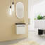 Meuble-lavabo mural flottant de 20 po avec lavabo en résine et porte d'armoire à fermeture en douceur-668808585