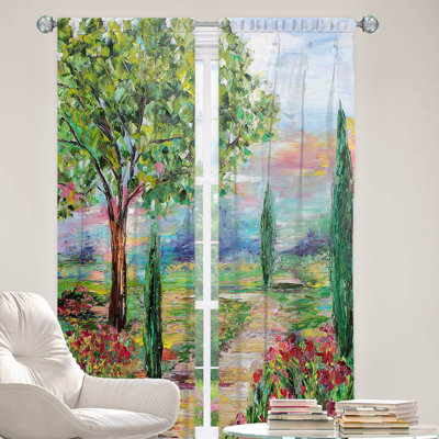 Ensemble de rideaux en polyester 2 pièces