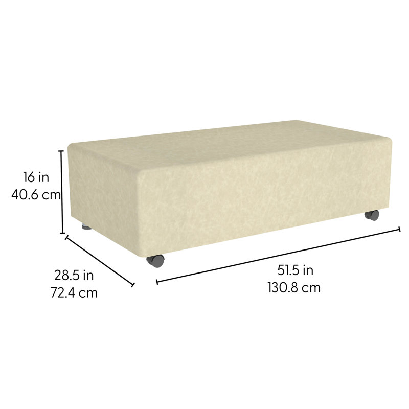 Repose-pieds mobile rectangulaire Pro Series, Noyer
