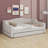 Upholstered Daybed With LED Belt And Trundle-2030248553