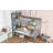 Grey Rubber Wood Twin-Over-Twin Bunk Bed With Shelved Headboard, Safety Guardrails, And Ladder – Convertible To Two Separate Beds-666813724